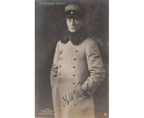 SCHLEICH EDUARD RITTER VON: (1888-1947) German Oberleutnant of World War I, a Flying Ace officially credited with 35 victorie