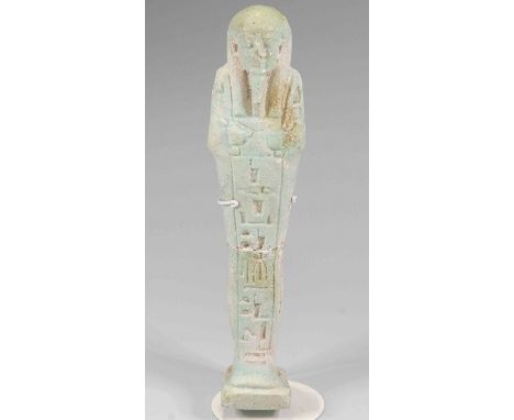 Egyptian Shabti for Pa-di-Ast26th Dynasty.Born of Ast-itjet (mother). No profession given, but perhaps associated with cult o