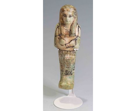 An Egyptian shabti for Huy-neferNew Kingdom, 19th Dynasty, circa 1292 -1189 B.C.Huy[-nefer?] (Huy is an abbreviated form of t