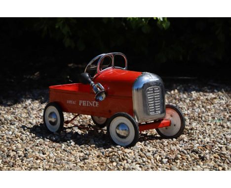 A 1950s Triang 'Royal Prince' pedal car, presented in highly original condition red paint with 'Royal Prince' graphics, compl