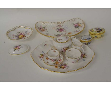 A quantity of Royal Crown Derby wares in the posies pattern including a miniature caberet set with tray, teapot, milk jug, su