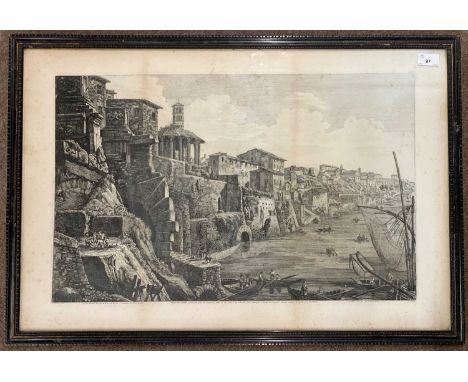 Luigi Rossini (1790-1857), 'Veduta dell antiche sostruzioni fatte da Tarquinio' (View of ancient substructions mage by Tarqui