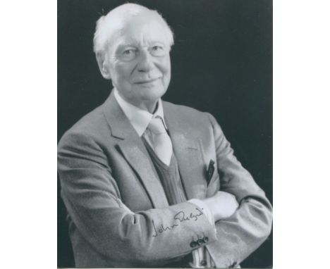 JOHN GIELGUD, 15x12cm photograph authentically signed by the late actor Sir John Gielgud 1904 2000, who is widely regarded as