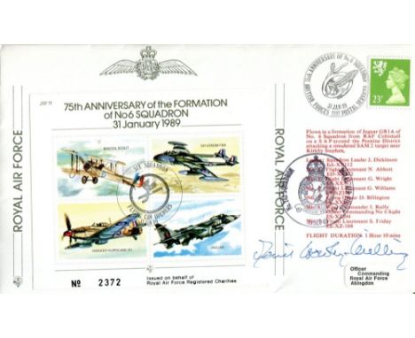 BATTLE OF BRITAIN, 75th anniversary of the formation of No6 Squadron cover signed by RAF Fighter ace Denis Crowley-Milling DF