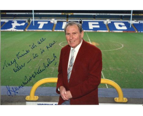 1966 WORLD CUP, 6x4 inch photo signed by 1966 World Cup Final TV commentator the late Kenneth Wolstenholme who has added his 