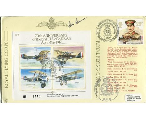 BATTLE OF BRITAIN, 70th anniversary of the Battle of Arras cover signed by Squadron Leader George ben Bennions DFC who was sh