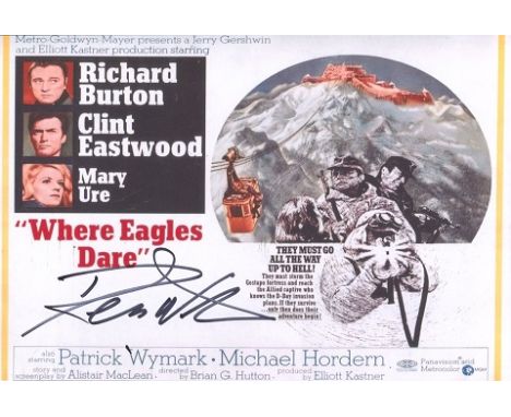 WHERE EAGLES DARE, 14x11 inch photo, hand signed by actor Derren Nesbitt, who starred as Major Von Papen in Where Eagles Dare