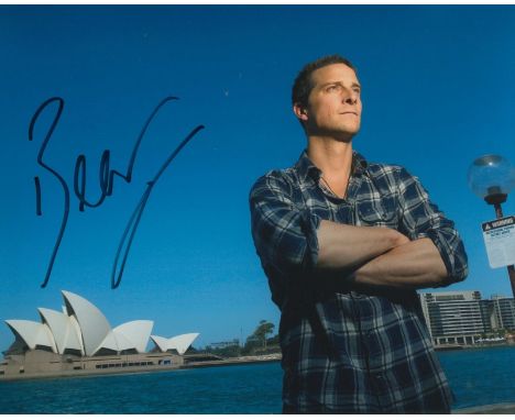 BEAR GRYLLS, 8x10 inch photo signed by adventurer and former SAS man Bear Grylls who is also the youngest Briton to ever clim