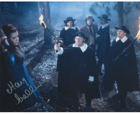 PLAYBOY TWIN, 8x10 inch photo from the Hammer Horror movie Twins of Evil signed by Mary Collinson who was also one of the ori