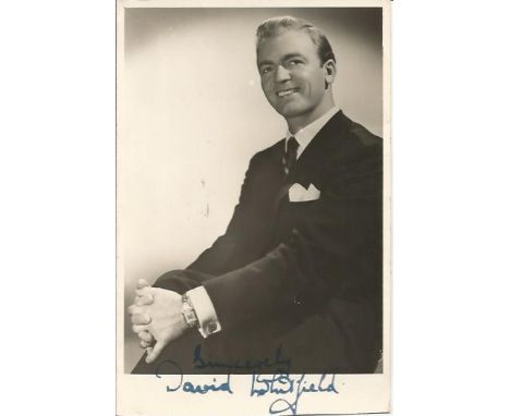 David Whitfield signed small vintage photo. 2 February 1925, 16 January 1980 was a popular British male tenor vocalist from H