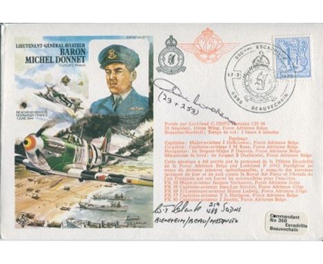 BATTLE OF BRITAIN, Historic Aviator series cover signed by Beaufighter Airgunner William Clark of 219 Squadron and R. M. B. D