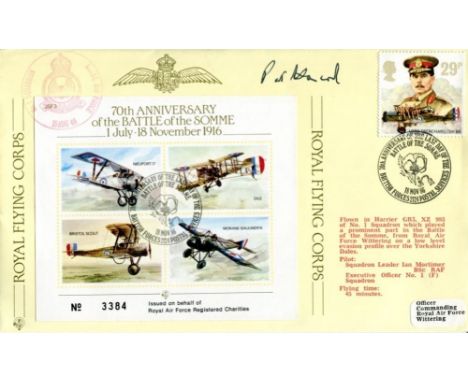 MALTA ACE, 70th anniversary of the Battle of the Somme RAF Charity cover signed by Battle of Britain ace Wing Commander N. P 