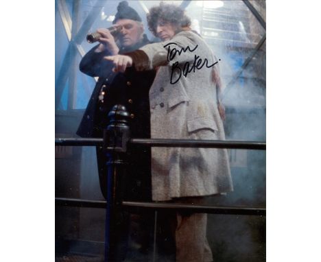 TOM BAKER, 8x10 photo signed by Tom Baker as the 4th Doctor Who. Good Condition. All signed items come with our certificate o