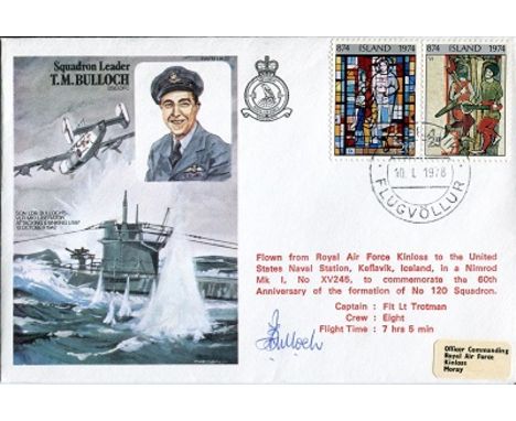 U-BOAT WAR, Historic Aviators cover dedicated to and signed by Sqn Leader Terence Bulloch DFC who was one of the leading U-Bo