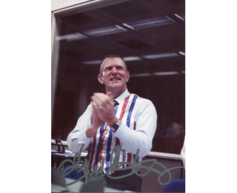 NASA APOLLO, 6x4 inch photo signed by NASA Mission Controller Gene Kranz who was in charge of pretty much all of the Apollo f