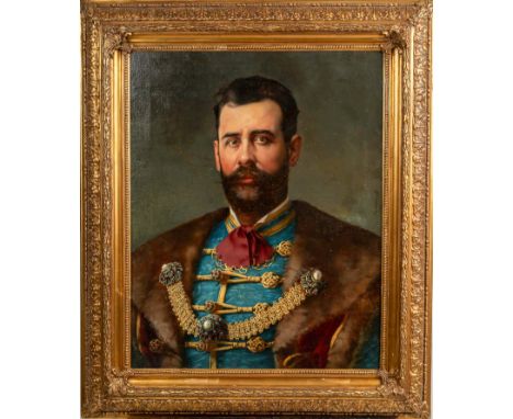 Miklos Barabas ( 1810-1898), Portrait of a Hungarian noble man in traditional dress , oil on canvas, signed bottom right and 