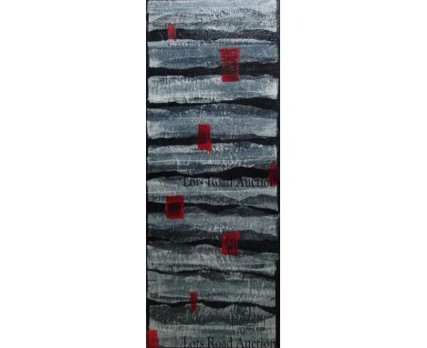 MICHELLE CARLTON SMITH, 'Les bois', marouflage, 162cm x 66cm. 