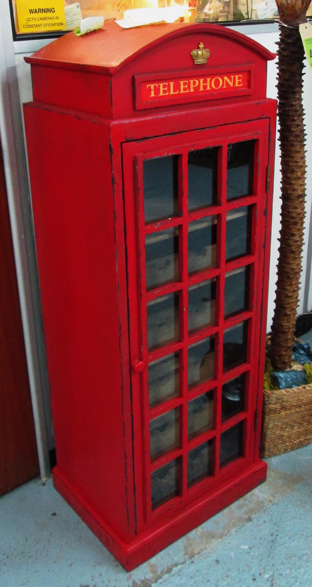 Red Telephone Box Wine Rack 140cm H X 47cm