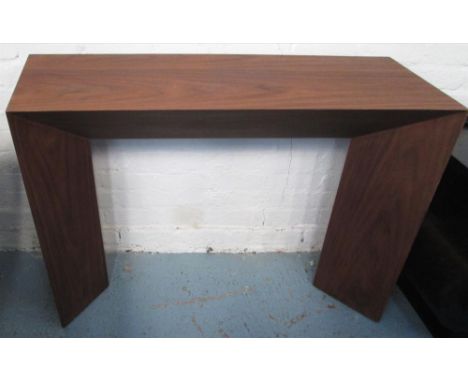 CONSOLE TABLE, angular form, 35cm D x 82cm H x 121cm W. 