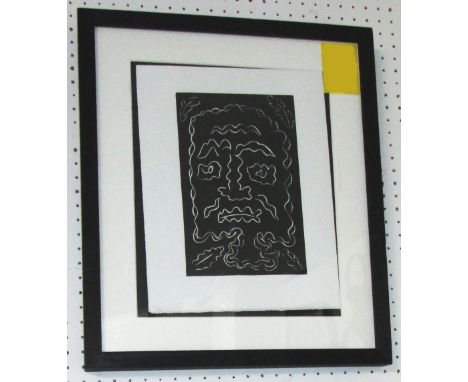 HENRI MATISSE (French, 1869-1954), 'Portrait of a bearded man' 1944, original linocut on rives paper, 25cm x 32.1cm, framed. 