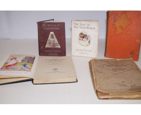 First Edition Beatrix Potter The Tailor of Gloucester, The Tales of Mrs Tiddy Winkle, Winnie the Pooh, The Sentimental Dragon