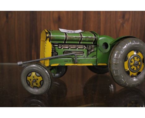 A METTOY PLAYTHINGS TIN PLATE TRACTOR 