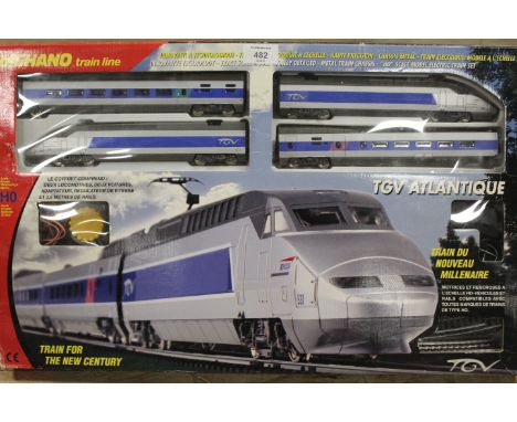 BOXED MECCANO HO GAUGE SCALE HIGH SPEED TGV ATLANTIQUE TRAIN SET 4 PIECE MULTIPLE UNIT 