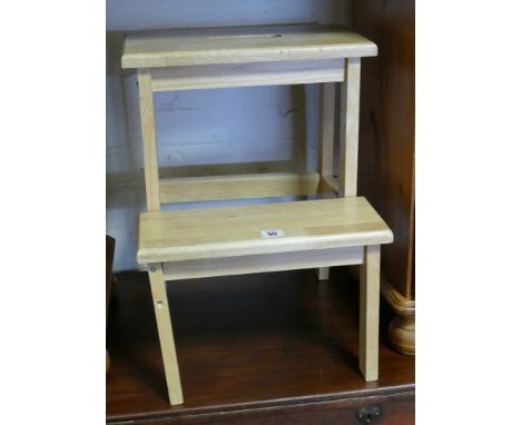 2 step low beech step stool 