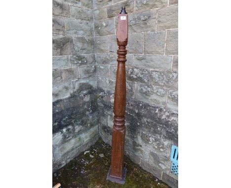 An African wooden standard lamp