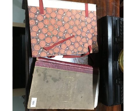 A vintage scrap book together with a A Victorian ledger book for an Edinburgh Chalet. 