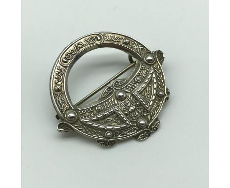 A Glasgow silver Celtic/ Viking design brooch made by Robert Allison [dated 1949]. 