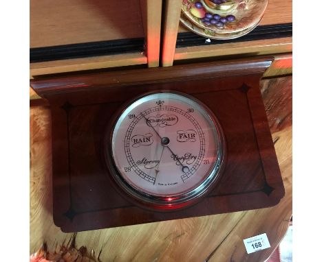 Edwardian, mahogany framed wall barometer 