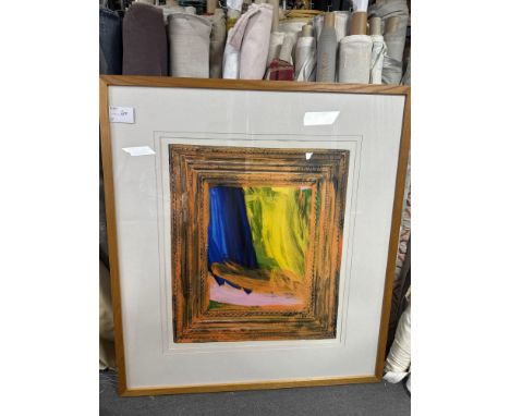 Framed Print After Sir Gordon Howard Eliott Hodgkin CH CBE  (British 1932-2017) Original Titled Going For A Walk With Andrew 