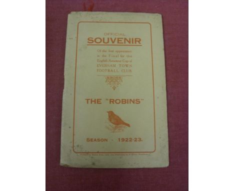 1923 FA Amateur Cup Final, Evesham Town v London Caledonians, the Official Souvenir of the first appearance of Evesham Town i