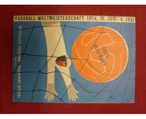 1954 World Cup, Switzerland, Hungary v Korea, a programme from the game played on 17/06/1954