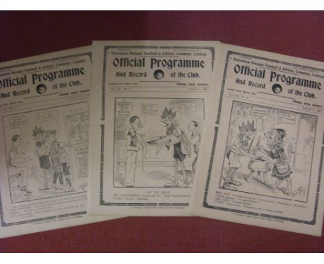 1927/28 Tottenham Reserves, a collection of 3 home programmes from the London Combination, all ex bound volume, Millwall, Che