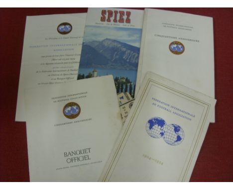 1954 FIFA, The 50th Year Anniversary, 1904 to 1954, the rare 50 page booklet given to the attendees of the celebrations held 