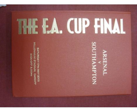 2003 FA Cup Final, Arsenal v Southampton, an autographed bound copy of the programme for the game played at Cardiff on 17/05/