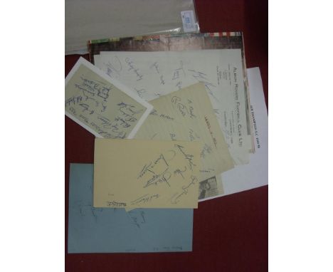 Autographs, a collection of team group signatures on pictures and album pages, including, 1937/38 Preston, 1947/48 Bradford P