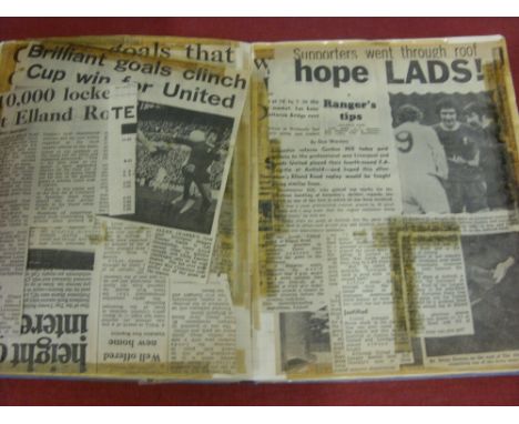 1971/72 Leeds Utd, an extensive scrapbook, full of newspaper cuttings from the F Cup winning season