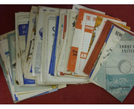 A collection of 92 football programmes from 1950/51 to 1954/55 in various condition, 1950/51 (14) including Torquay v Plymout