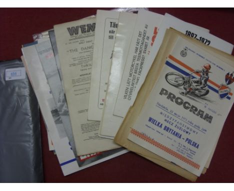 Speedway, a collection of 39 Speedway programmes including World Championship Finals, 1954 (Wembley), 1968 (Gotheburg), 1969 