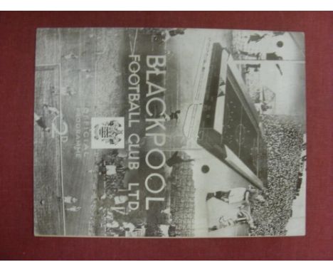 1938/1939 Blackpool v Liverpool, a programme from the game played on 01/04/1939, formerly the property of Jimmy Ashworth