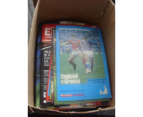 A collection of 98 big match, mainly England programmes, in various condition, from the 1950's onwards including the European