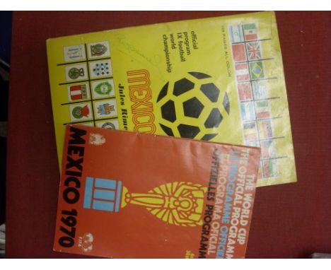 1970 World Cup, Mexico, the yellow cover, 128 page edition, souvenir tournament brochure, sold with the red cover issue