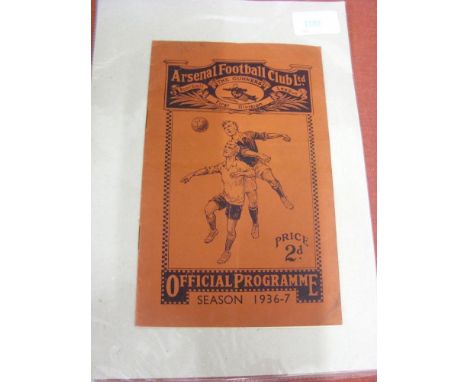 1936 England v Hungary, a programme for the game played at Arsenal on 02/12/1936, good condition