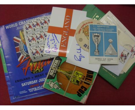 1966 World Cup, a collection of programmes and memorabilia, from the tournament held in England in July 1966.  An unused phot