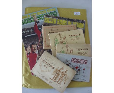 A collection of various Sporting Memorabilia, to include, Cigarette Cards and albums, noted are John Player & Son, WD & HO Wi