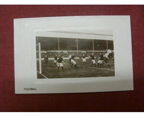 1906/07 Postcard, FA Cup Semi-Final, Woolwich Arsenal v Sheffield Wednesday, at St Andrews, Birmingham, an action photograph 