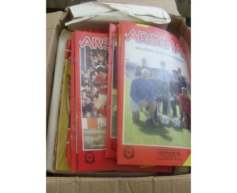 Arsenal, a collection of over 250 home football programmes, from 1975/76 to 1987/88, in various condition, sold with no reser